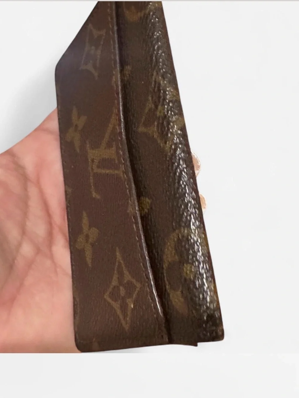 Authentic Vintage Louis Vuitton Monogram Brown Card Holder / Slim Card Case